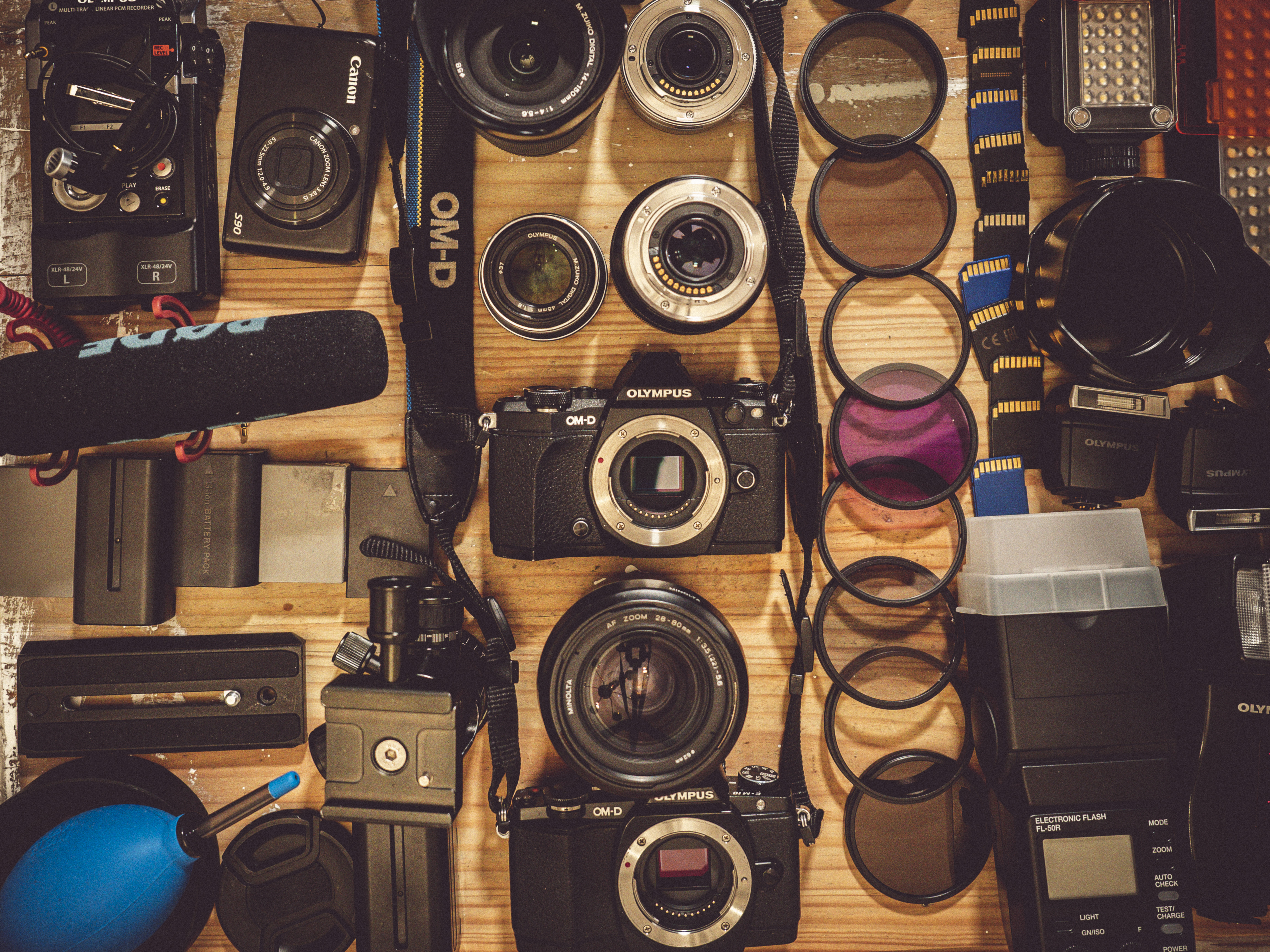 collage equipo fotográfico